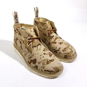 Dr. Martens Nixon Desert Camo Canvas Chukka Boots Gorpcore Military Army Grunge